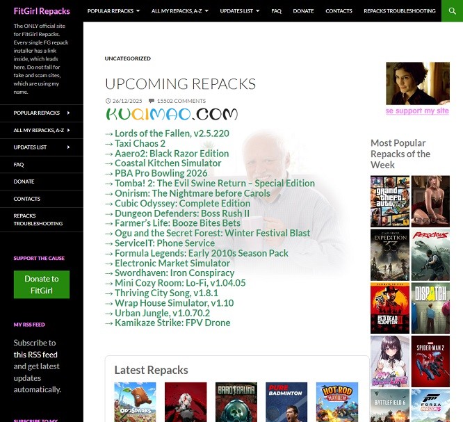FitGirl Repacks网站截图