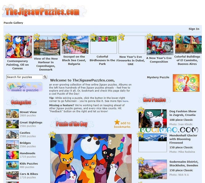 TheJigsawPuzzles网站截图 TheJigsawPuzzles网站截图