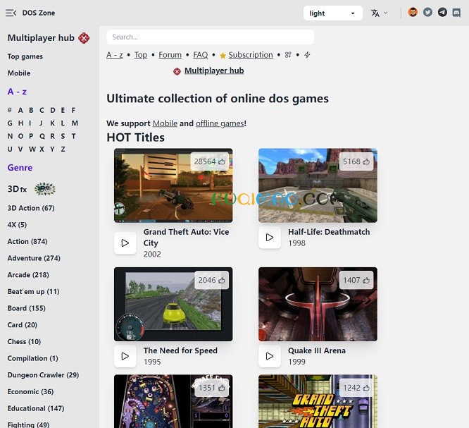 Dos.Zone网站截图