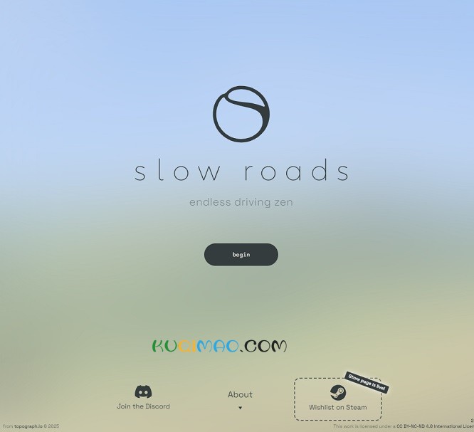 Slow Roads网站截图