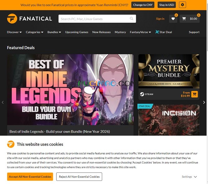 Fanatical网站截图