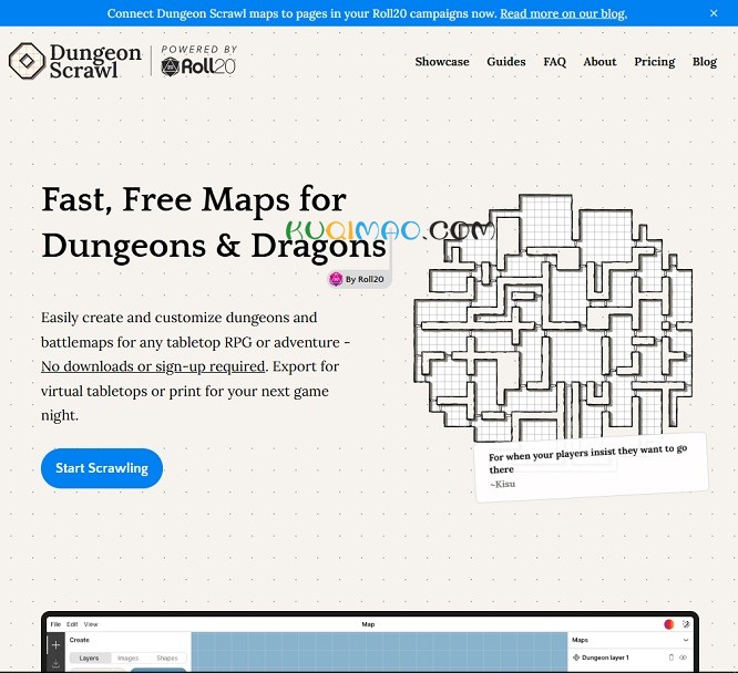 Dungeons Crawl网站截图