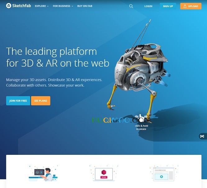 Sketchfab网站截图