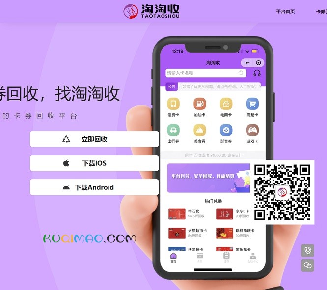 淘淘收网站截图
