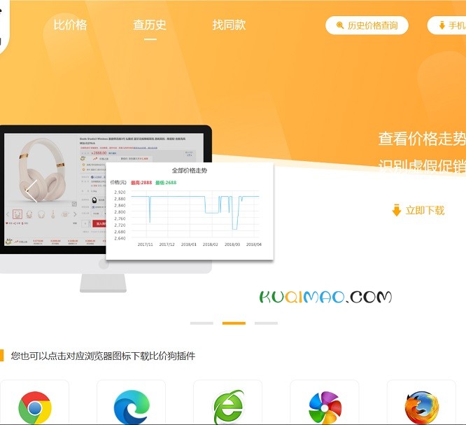 比价狗网站截图