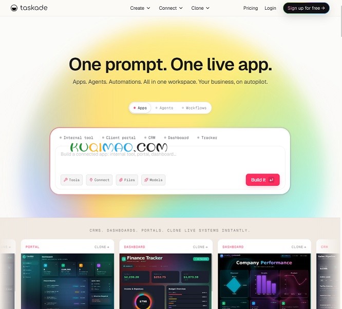 Taskade网站截图 Taskade网站截图