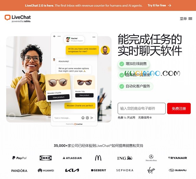 LiveChat网站截图 LiveChat网站截图