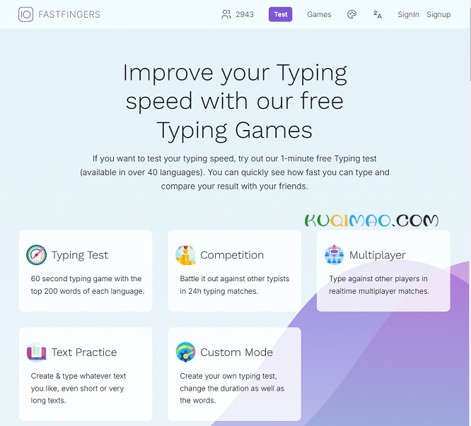 10FastFingers.com网站截图 10FastFingers.com网站截图