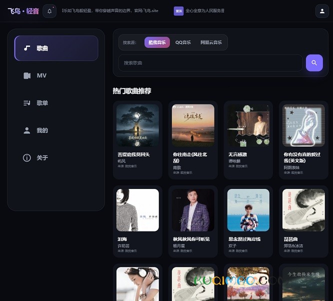 飞鸟轻音网站截图